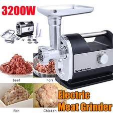 3200W Electric Meat Grinder Mincer Sausage Maker Filler Kitchen Mincing Tool