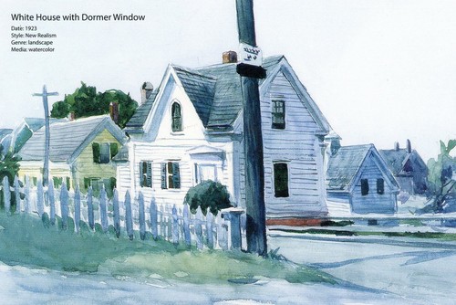 White house with dormer - white,