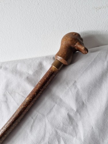 Vintage carved duck head - vintage,