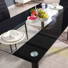 DINING TABLE SET GREY BLACK
