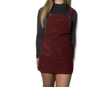 Pixie Girl Red Cord Dungaree Dress