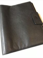 FILOFAX-LARGE A4 PAPERWORK ORGANISER-COLLECTOR RARE VINTAGE BLACK CALF LEATHER
