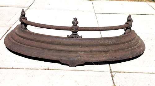 Vintage bow front fireplace - front,