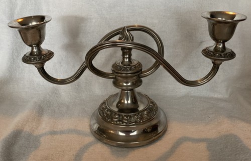 Vintage silver plated sconce - silver,