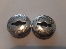 Pair Vintage Raleigh Metal Crank Bolt Dust Caps