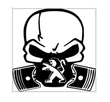 Peugeot skull piston - peugeot, mask