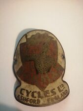vintage bicycle head badge The Norman Ashford England brass