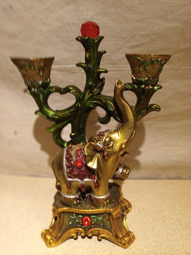 Elephant figurine resin candle - figurine,