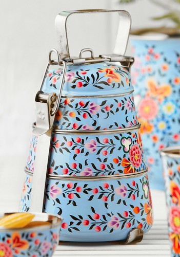 Tier tiffin box handpainted - tier, box,