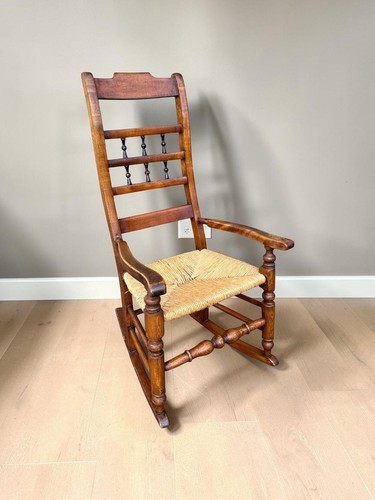 Antique 19th century rush seat - rush,