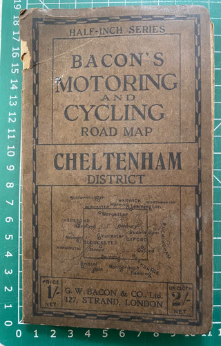 1913 folding map bacon - 1913,