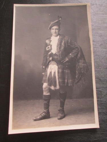 Postcard man scottish costume - postcard,