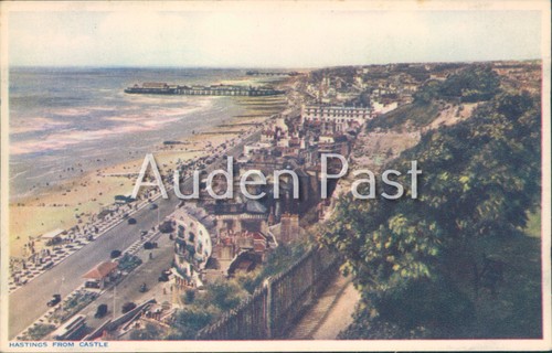 Vintage hastings from - hastings, castle