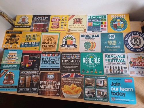 Wetherspoon beer mats - wetherspoon's,