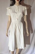 Vintage 1940s White Rayon