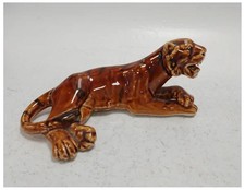 Vintage Glazed Ceramic Tiger