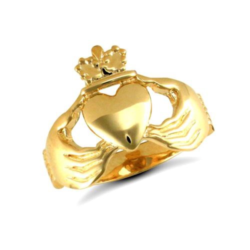 9ct yellow gold claddagh - 9ct, ring