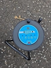 Masterplug 15m Extension Cable Reel 2 Socket 10 Amp for Outdoor