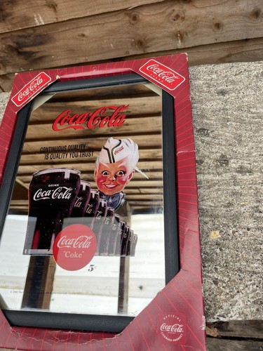 Vintage coca cola coke mirror - vintage,