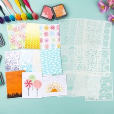 10PCS Sunshine Cloud Plastic Stencils For DIY Scrapbooking Craft Card Making