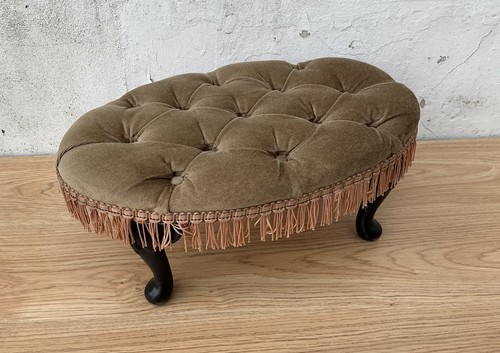 Oval tasselled footstool foot - footstool,