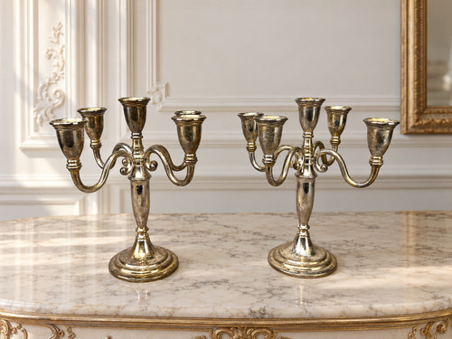 Pair candelabras vintage - candelabras,