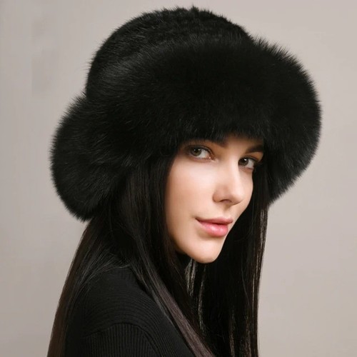 Genuine knitted mink fur - fur, hat