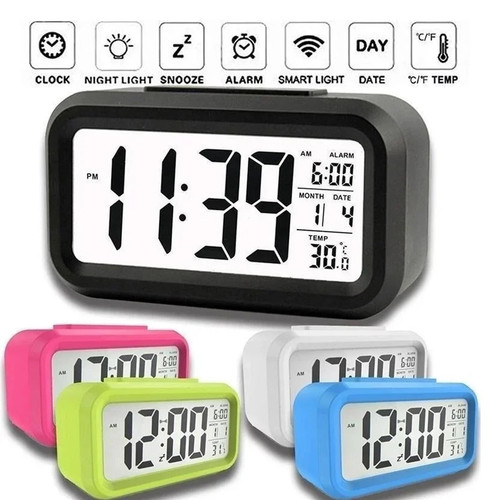 Digital alarm clock bedside - clock,