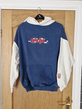 Childish Hoodie Size M Theme Park Mens TGF Blue White Pullover Jumper Oversized