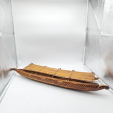 Vintage Outrigger Canoe Carved
