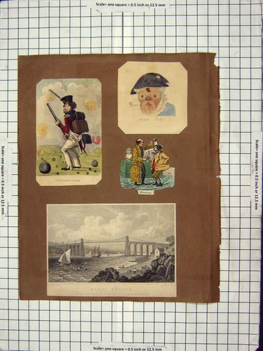 Old antique print c1880 menai - old,