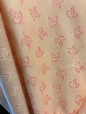 Vintage French Pink Heavy twill cotton Upholstery fabric material leaf material
