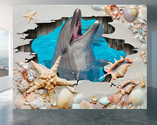 Dolphin and shells theme - shells,