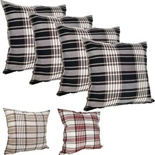 Tartan Check Cushion Covers (Pack Of 4) 22" x 22"