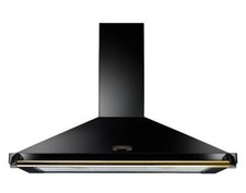 Rangemaster CLAHDC90BB Chimney Hood - Black / Brass 90CM - CON2up