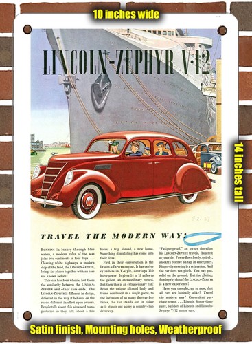 Metal sign 1937 lincoln - -,
