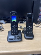 Cordless Panasonic Phones. 2 Phones 2 Bases & Plugs Panasonic KX-TGH720E