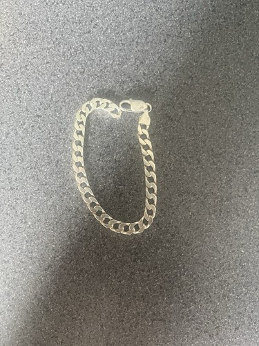 Silver tone curb link chain - tone,