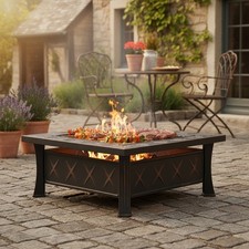 Large Fire Pit Table Metal