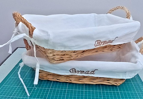 Two wicker bread - bread, baskets