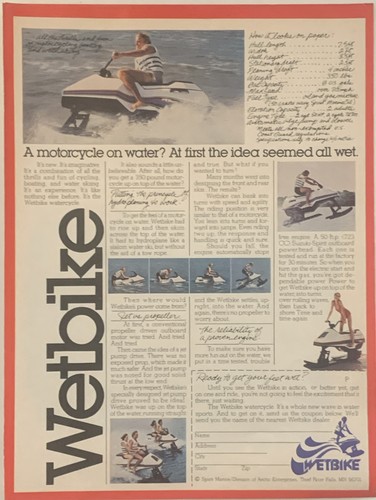 1979 wetbike watercycle print - 1979,