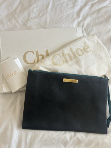 Chloé black leather zip - chloé,