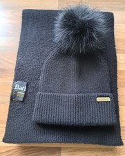 Barbour International Bobble Hat & Scarf Set Black One Size