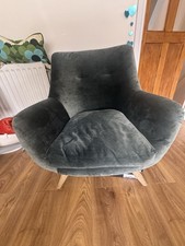 Loaf Berlin Armchair in Sopping sea green Clever Velvet