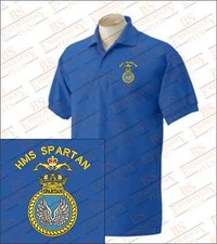 HMS Spartan Embroidered Polo Shirts