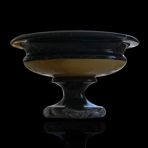 Black marble bowl old - bowl, vase