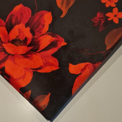 Floral plush velvet - plush, material