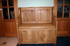 3 ft Rustic Monks Bench/Settle/Pew With Storage (MADE TO ANY SIZE)