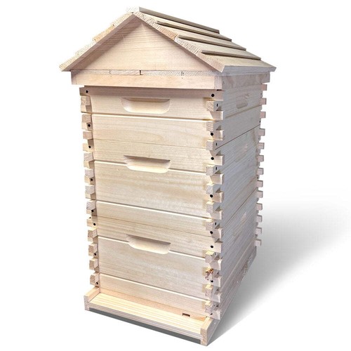 Log cabin style beehive - cabin,