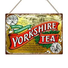 Yorkshire Tea Vintage Metal Sign Plaque Restaurant Bar kitchen Shop Tea Room Art